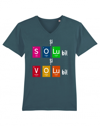 Și Solubil și Volubil Tricou mânecă scurtă guler V Bărbat Presenter