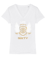 SIXTY Tricou mânecă scurtă guler V Damă Evoker