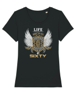 SIXTY Tricou mânecă scurtă guler larg fitted Damă Expresser