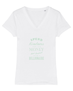 KINDNESS Tricou mânecă scurtă guler V Damă Evoker