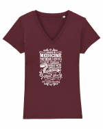 MEDICINE Tricou mânecă scurtă guler V Damă Evoker