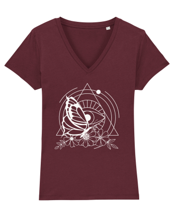 Mystycal Butterfly and the Eye of Providence Burgundy