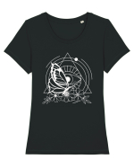 Mystycal Butterfly and the Eye of Providence Tricou mânecă scurtă guler larg fitted Damă Expresser