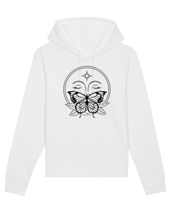 Mystycal Butterfly Full Moon White
