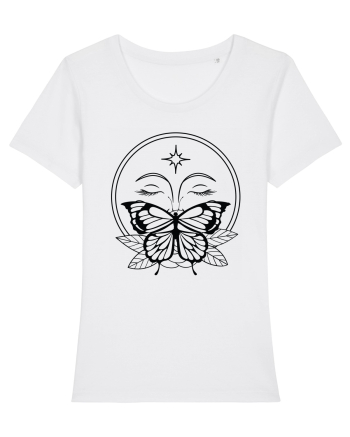 Mystycal Butterfly Full Moon White