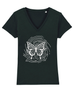 Mystycal Butterfly Tricou mânecă scurtă guler V Damă Evoker