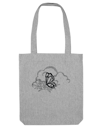 Mystycal Butterfly Clouds Heather Grey