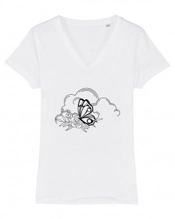 Mystycal Butterfly Clouds White