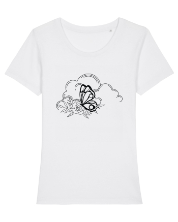 Mystycal Butterfly Clouds White