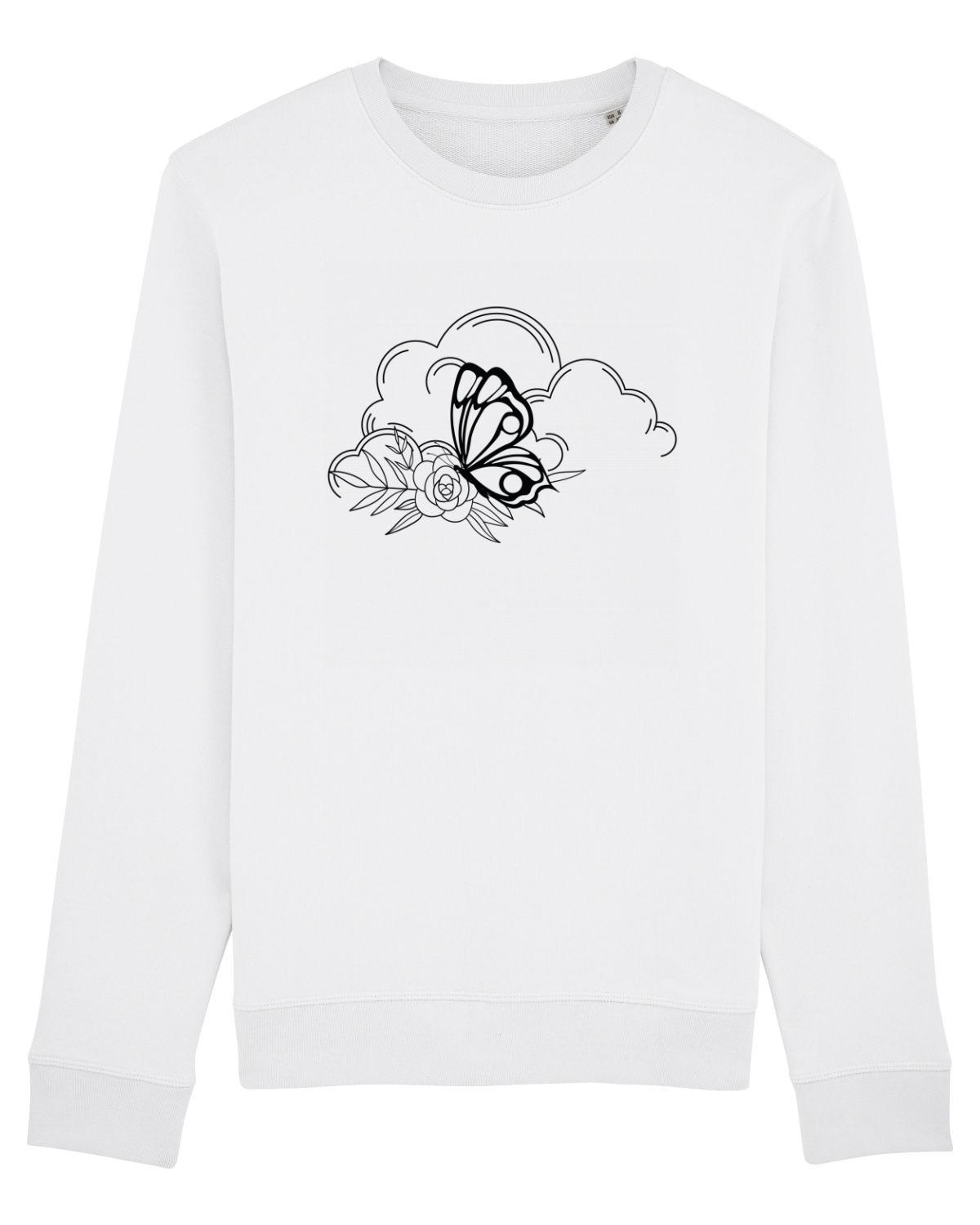 Bluză mânecă lungă Unisex Rise White