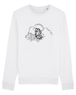 Mystycal Butterfly Clouds Bluză mânecă lungă Unisex Rise