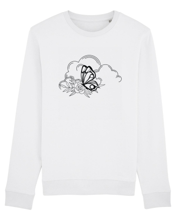 Mystycal Butterfly Clouds White