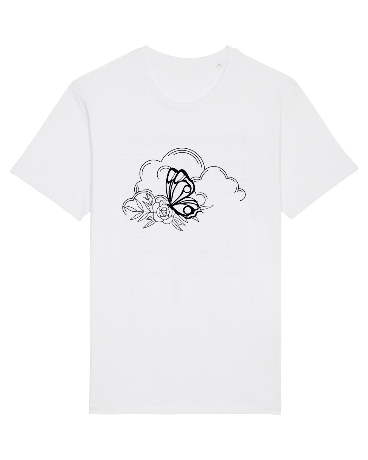 Tricou mânecă scurtă Unisex Rocker White
