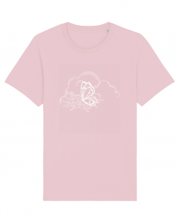 Mystycal Butterfly Clouds Cotton Pink