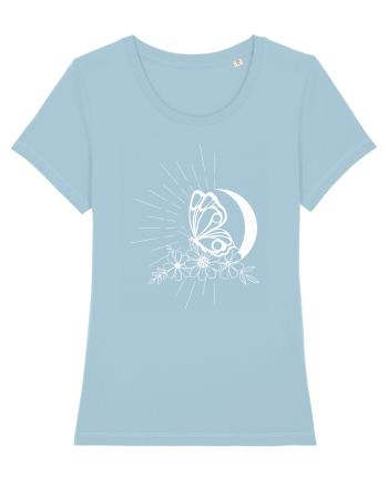 Mystycal Butterfly Moon Sky Blue