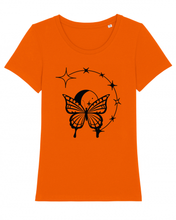 Mystycal Butterfly Stars Bright Orange