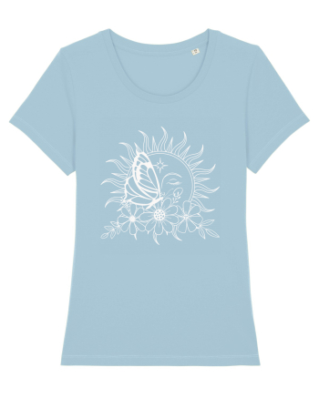 Mystycal Butterfly Sun Sky Blue