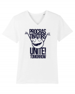 Procrastinators Unite Tomorrow Tricou mânecă scurtă guler V Bărbat Presenter