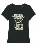 Procrastinators Unite Tomorrow Tricou mânecă scurtă guler larg fitted Damă Expresser