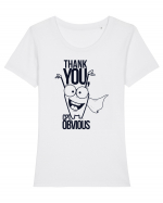 Thank You Captain Obvious Tricou mânecă scurtă guler larg fitted Damă Expresser