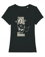 Thank You Captain Obvious Tricou mânecă scurtă guler larg fitted Damă Expresser