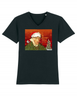 Happy New Ear Santa Gogh Tricou mânecă scurtă guler V Bărbat Presenter