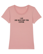 Long Walks Tricou mânecă scurtă guler larg fitted Damă Expresser