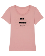 My Mind Is A Mess Tricou mânecă scurtă guler larg fitted Damă Expresser