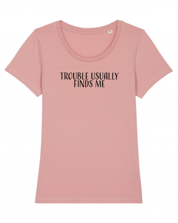 Trouble Tricou mânecă scurtă guler larg fitted Damă Expresser