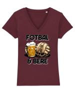 Fotbal si Bere Tricou mânecă scurtă guler V Damă Evoker