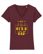 DAD Tricou mânecă scurtă guler V Damă Evoker