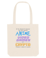 Anime, Video Games and Crypto Sacoșă textilă