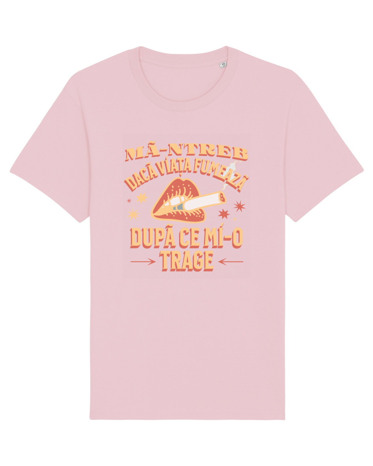 Tricou mânecă scurtă Unisex Rocker Cotton Pink