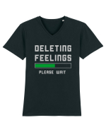 Deleting Feelings Please Wait Tricou mânecă scurtă guler V Bărbat Presenter