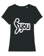 F... You Tricou mânecă scurtă guler larg fitted Damă Expresser