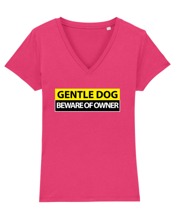 GENTLE DOG BEWARE OF OWNER Raspberry