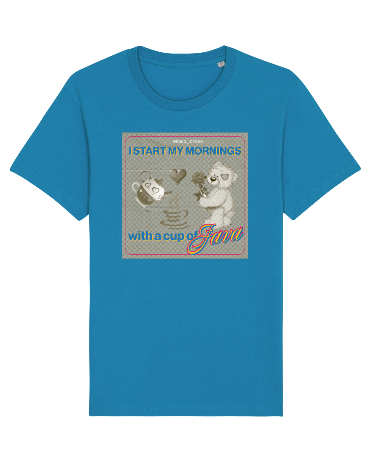 Tricou mânecă scurtă Unisex Rocker Azur