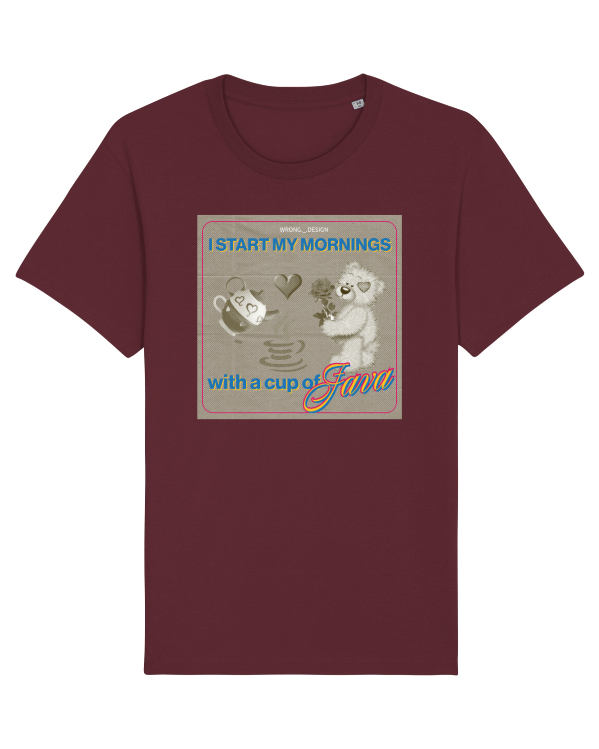 Tricou mânecă scurtă Unisex Rocker Burgundy