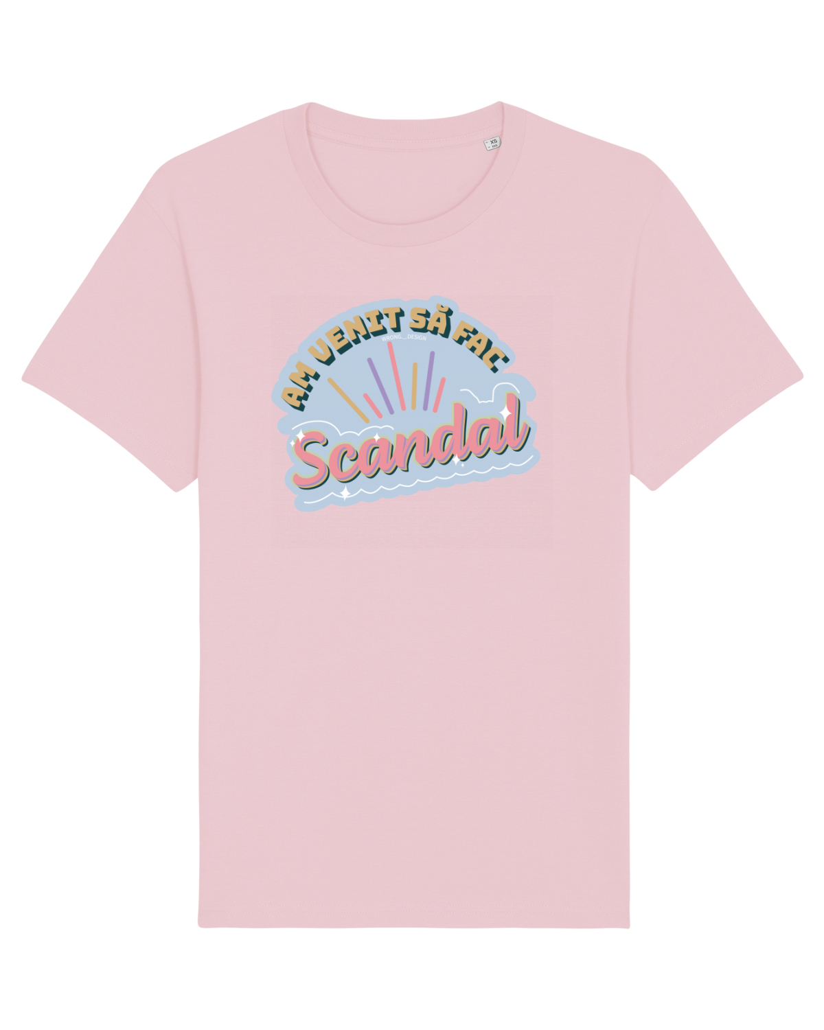 Tricou mânecă scurtă Unisex Rocker Cotton Pink