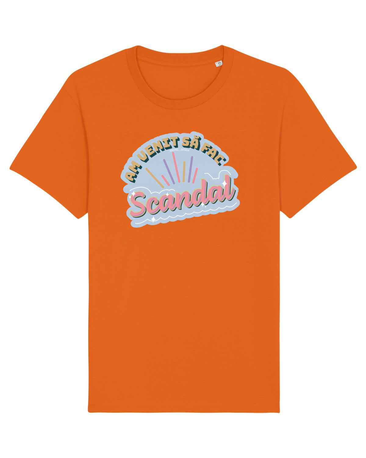 Tricou mânecă scurtă Unisex Rocker Bright Orange