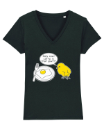 Holy Cow Larry Is That You? Tricou mânecă scurtă guler V Damă Evoker