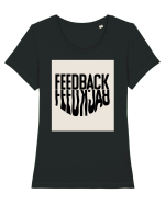 feedback 139 Tricou mânecă scurtă guler larg fitted Damă Expresser