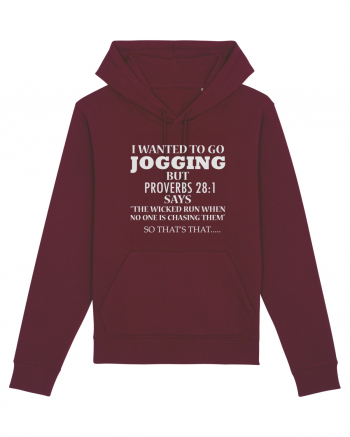 I WANTED TO GO JOGGING Burgundy