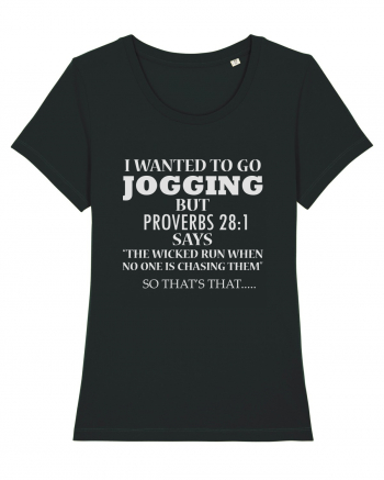 I WANTED TO GO JOGGING Black