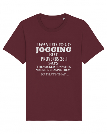I WANTED TO GO JOGGING Burgundy