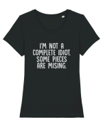 I'M NOT A COMPLETE IDIOT. SOME PIECES ARE MISING. Tricou mânecă scurtă guler larg fitted Damă Expresser
