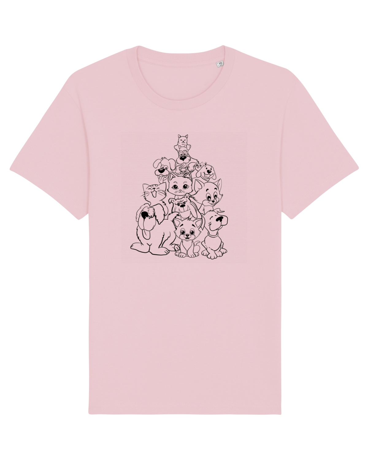 Tricou mânecă scurtă Unisex Rocker Cotton Pink