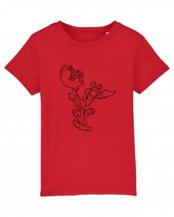 Cartoon howling wolf Red