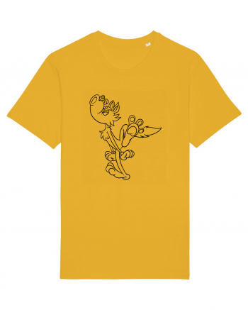 Cartoon howling wolf Spectra Yellow