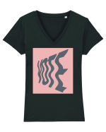 vote 113 Tricou mânecă scurtă guler V Damă Evoker